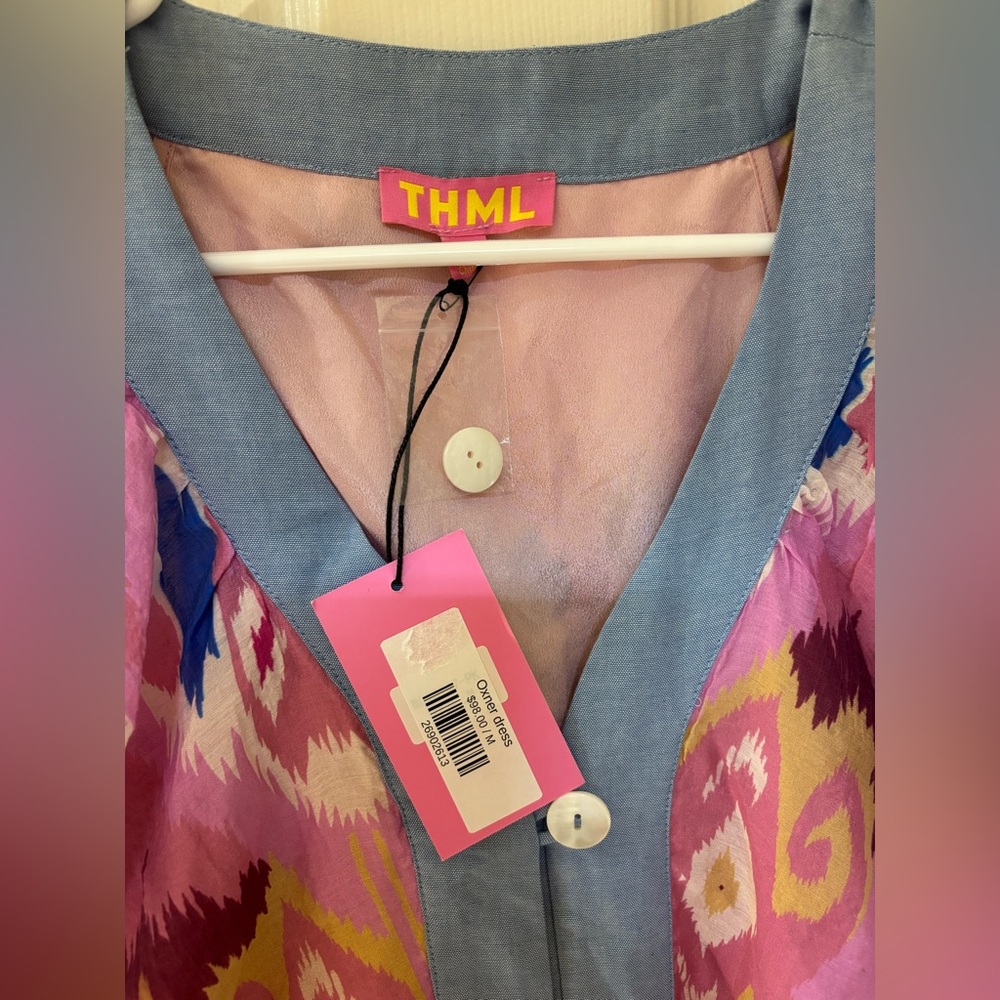 THML Pink Multi Midi Dress - Picture 3 of 3